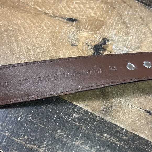 Men's Top Grain Brown Leather Golf Club Belt Size 42 AML3000 - Picture 4 of 4